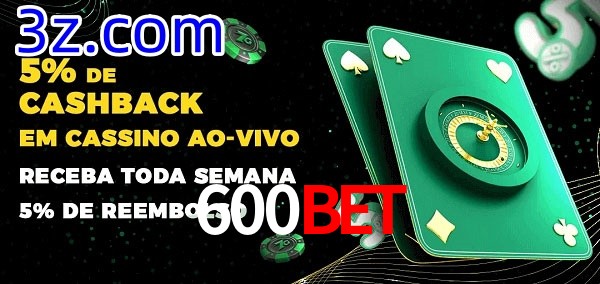 Promoções do cassino ao Vivo 600Bet